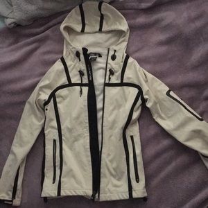 White jacket with a white fleece lining